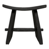 Curved burnt wood stool