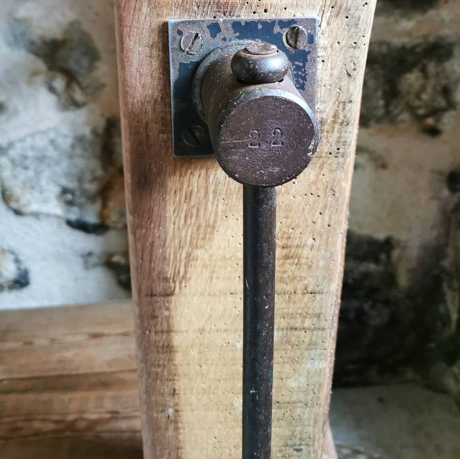 Old restored workbench, 141 cm