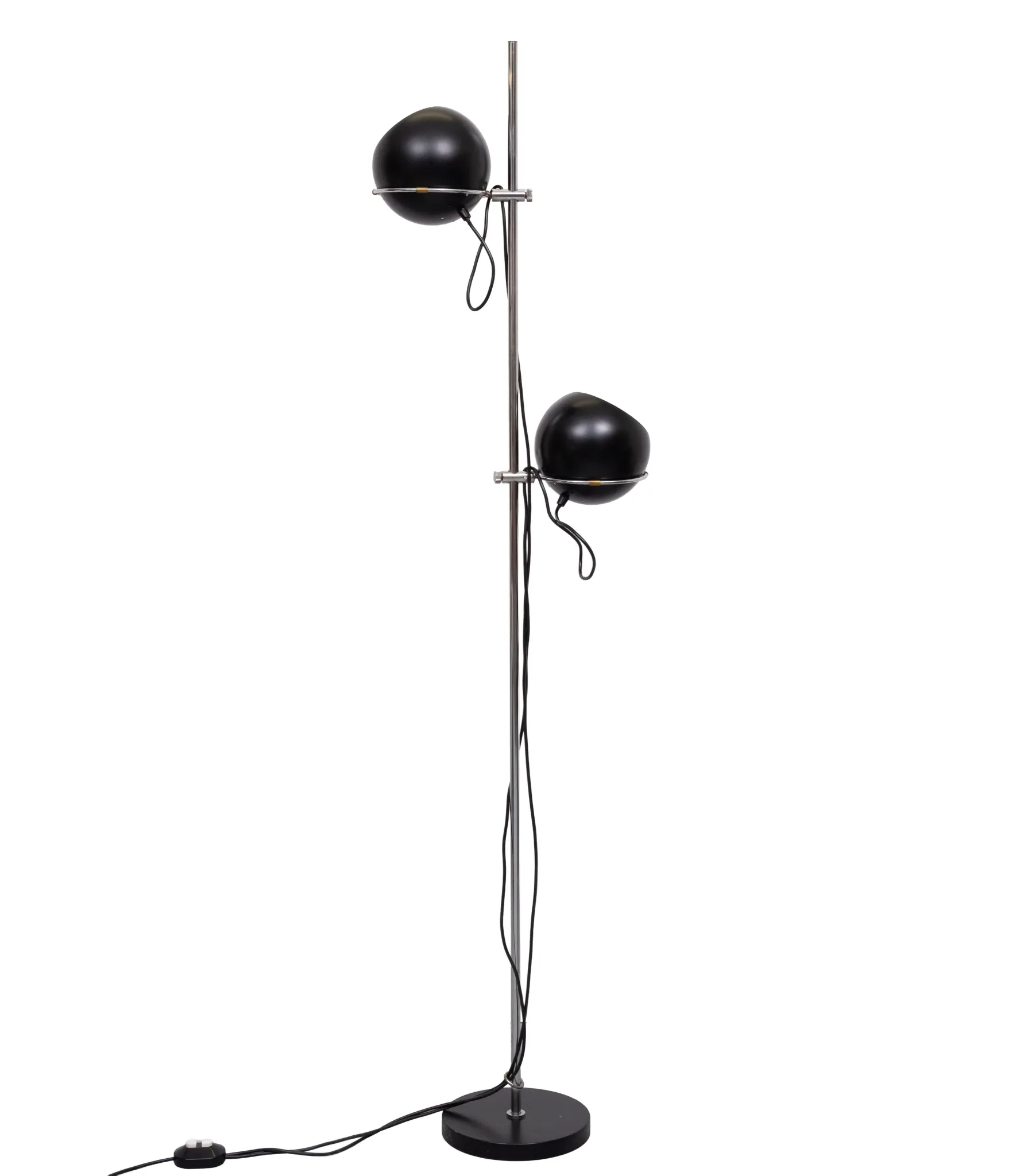 Lampe de sol Space Ace double œil Ball années 1970 Hollande