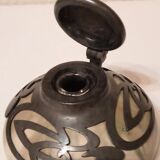 Inkwell old ceramic tin