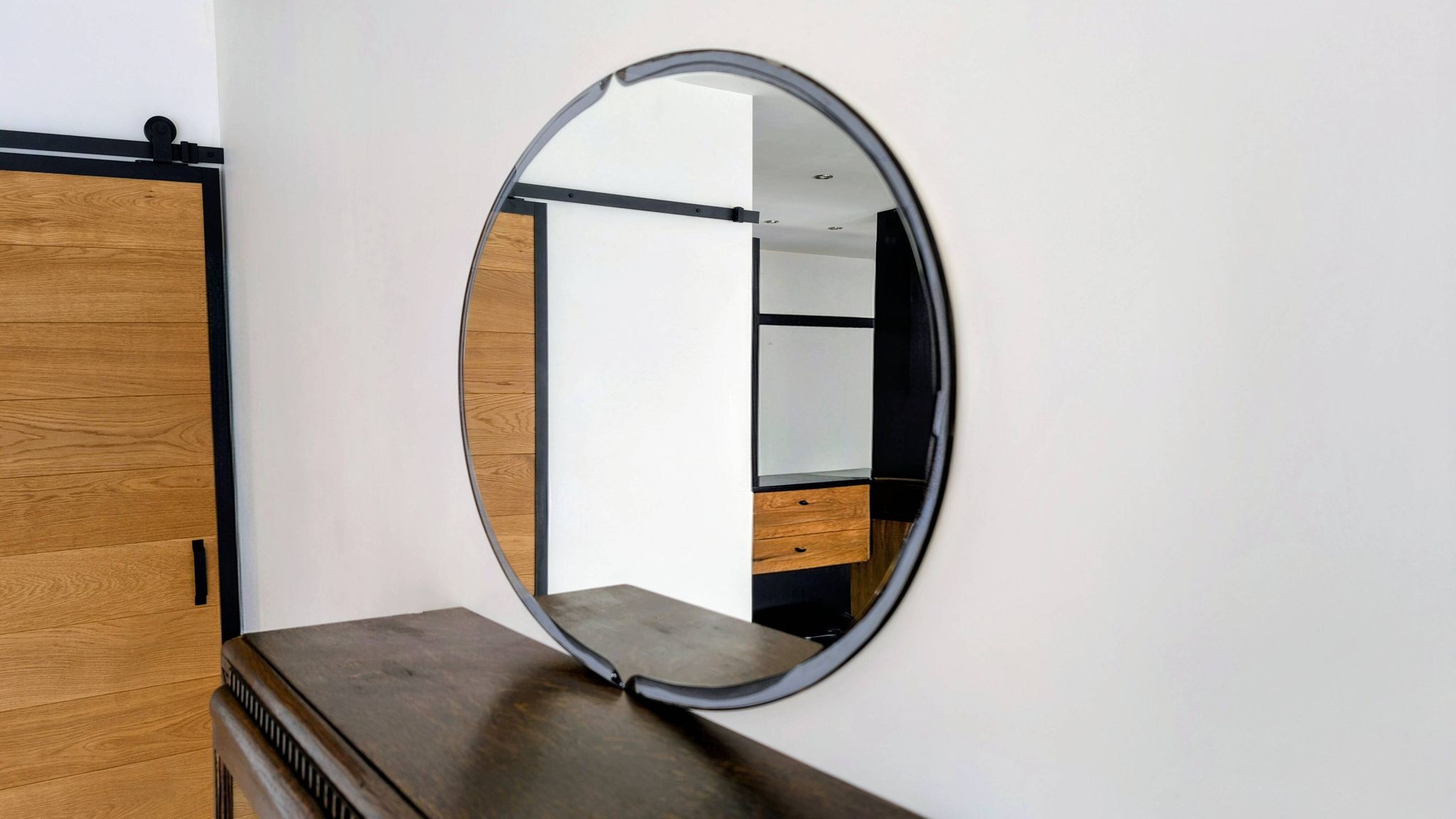 Vintage wall mirror by Metalvetro for Galvorame – Italy 1966 – 89x59cm