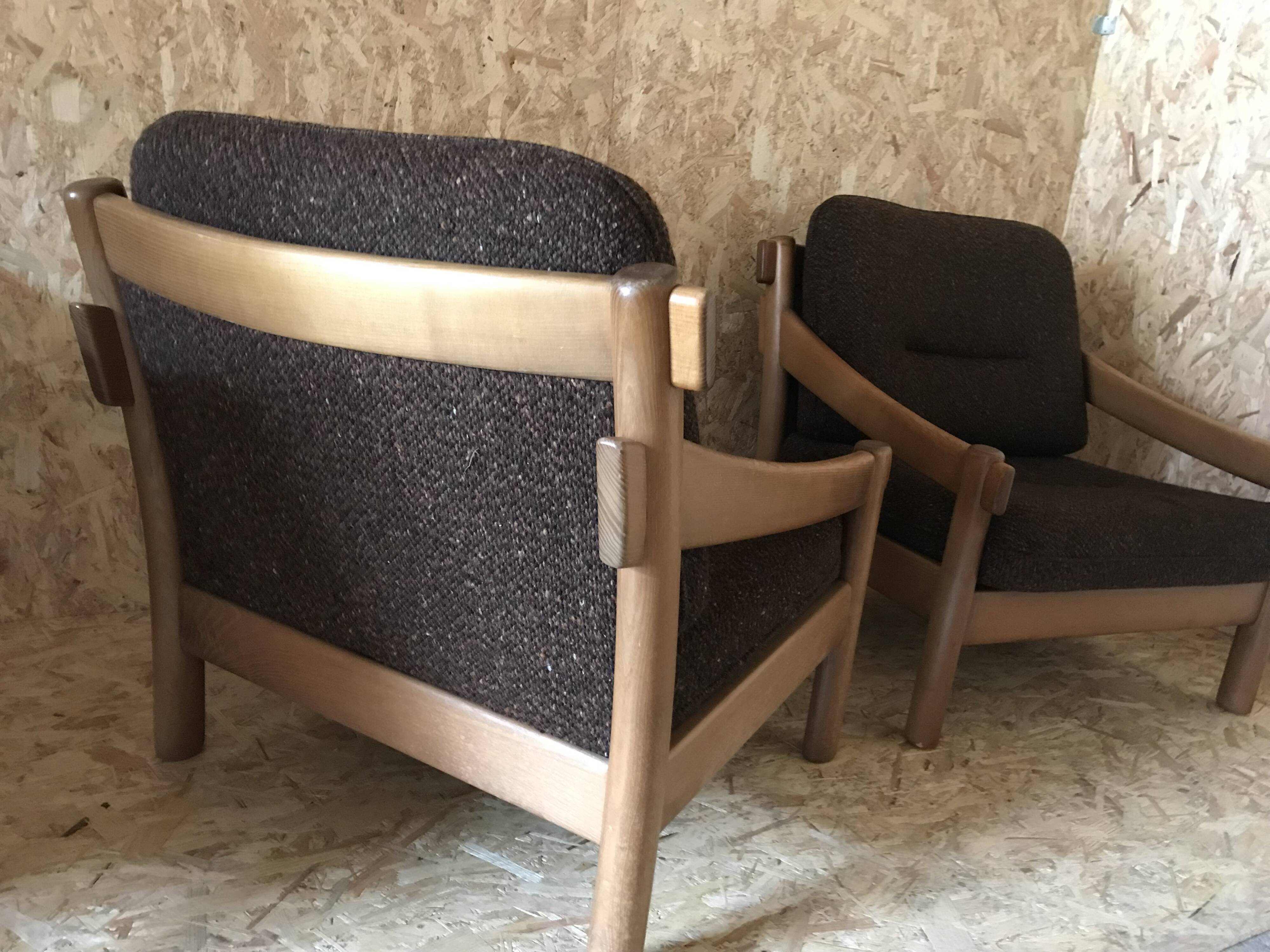 Pair of vintage brutalist armchairs circa 1980