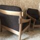 Pair of vintage brutalist armchairs circa 1980