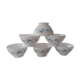 6 bowls VERONICA small blue flowers Arcopal france