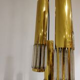 Vintage brass cascading chandelier, 1970s