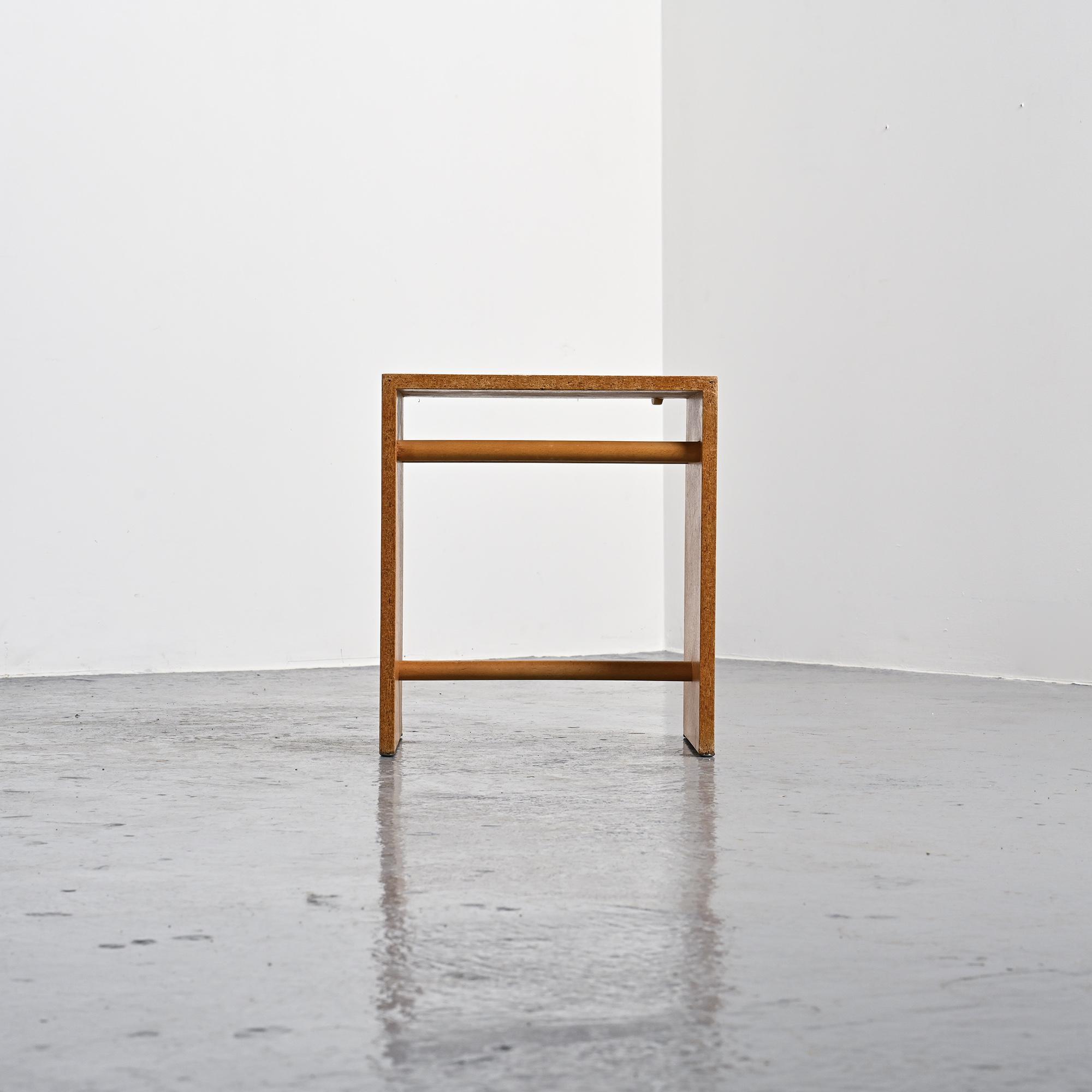 Stool in particle board by Max Bill, Ulm, around 1962