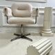 Vintage armchair in faux sheep's fur
