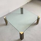 Vintage 1970s Peter Ghyzcy Brass Coffee Table