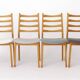 Set of 4 Vintage Beech Dining Chairs, Mid Century Modern, German 1960s