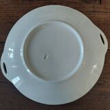 Round serving dish in iron earthenware, first half of the 20th century