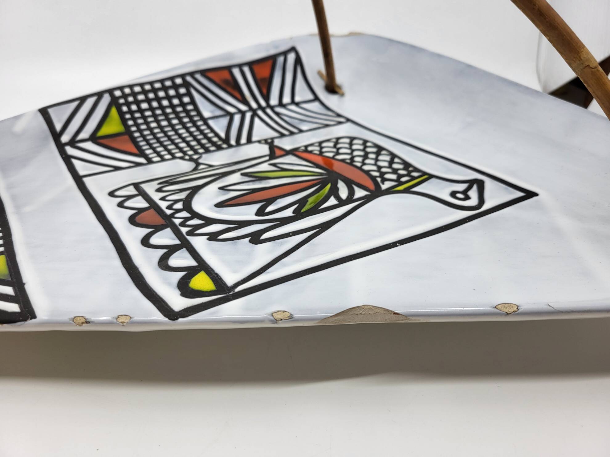 Colossal Roger Capron ceramic cup from the French Riviera, 1950s