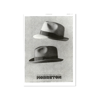 Vintage poster 30s CHAPEAU MORRETON