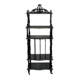 Napoleon III music cabinet, late 19th century, in blackened wood