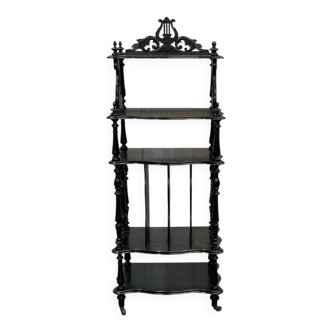 Meuble à partitions Napoléon III fin XIXème en bois noirci
