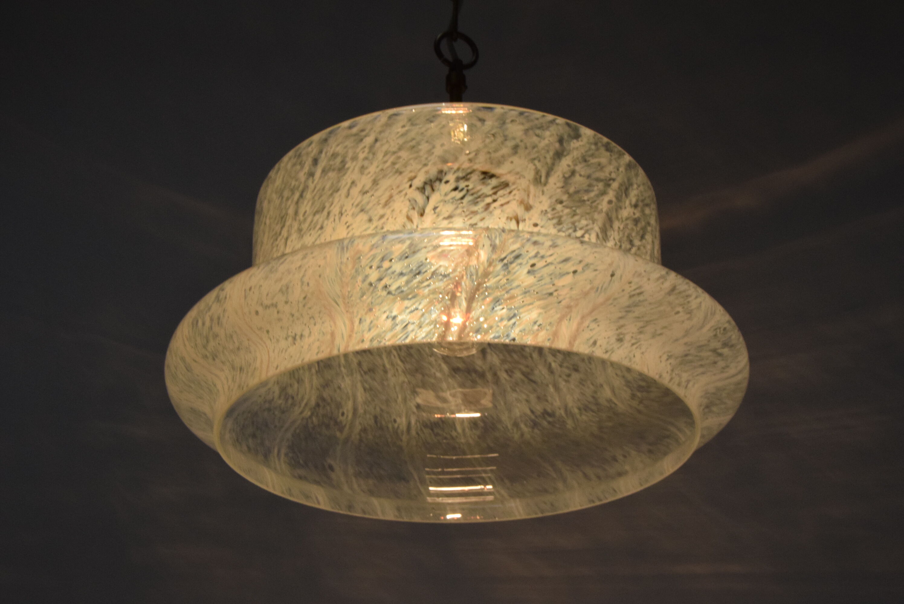 Mid-century Glass Pendant by Kamenicky Senov,1960's.