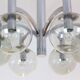 Chrome and glass vintage by Kaiser lights chandelier