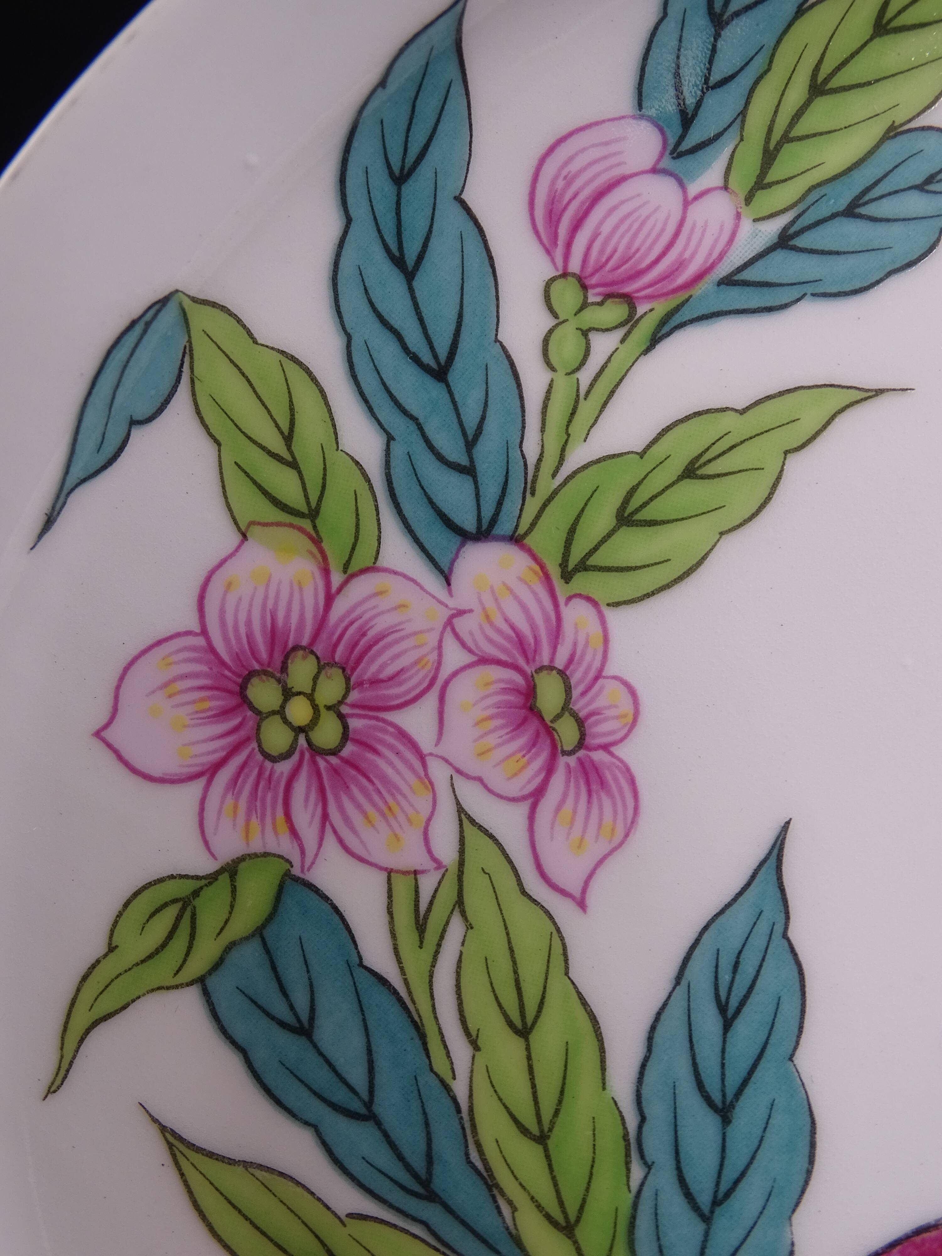 Lot of 6 porcelain bread plates from Paris décor Abondance - Perfect condition