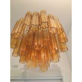 Lustre en verre de murano ambre « tronchi » d6