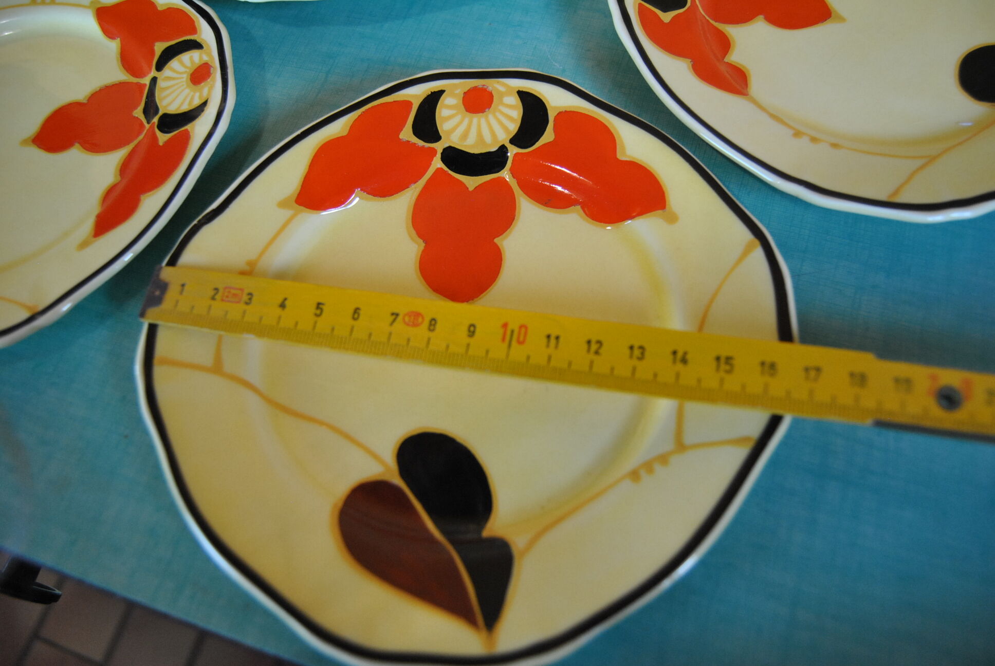 Hand-painted cake set 1960s/70s