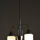 Mid-Century Chandelier in Chrome, Steel and Opaline Glass, Czech, 1960s
