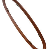 Design mirror with frame in teak, 50s - 140x30cm