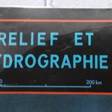 School poster mdi 1964 contours of france /relief and hydrography