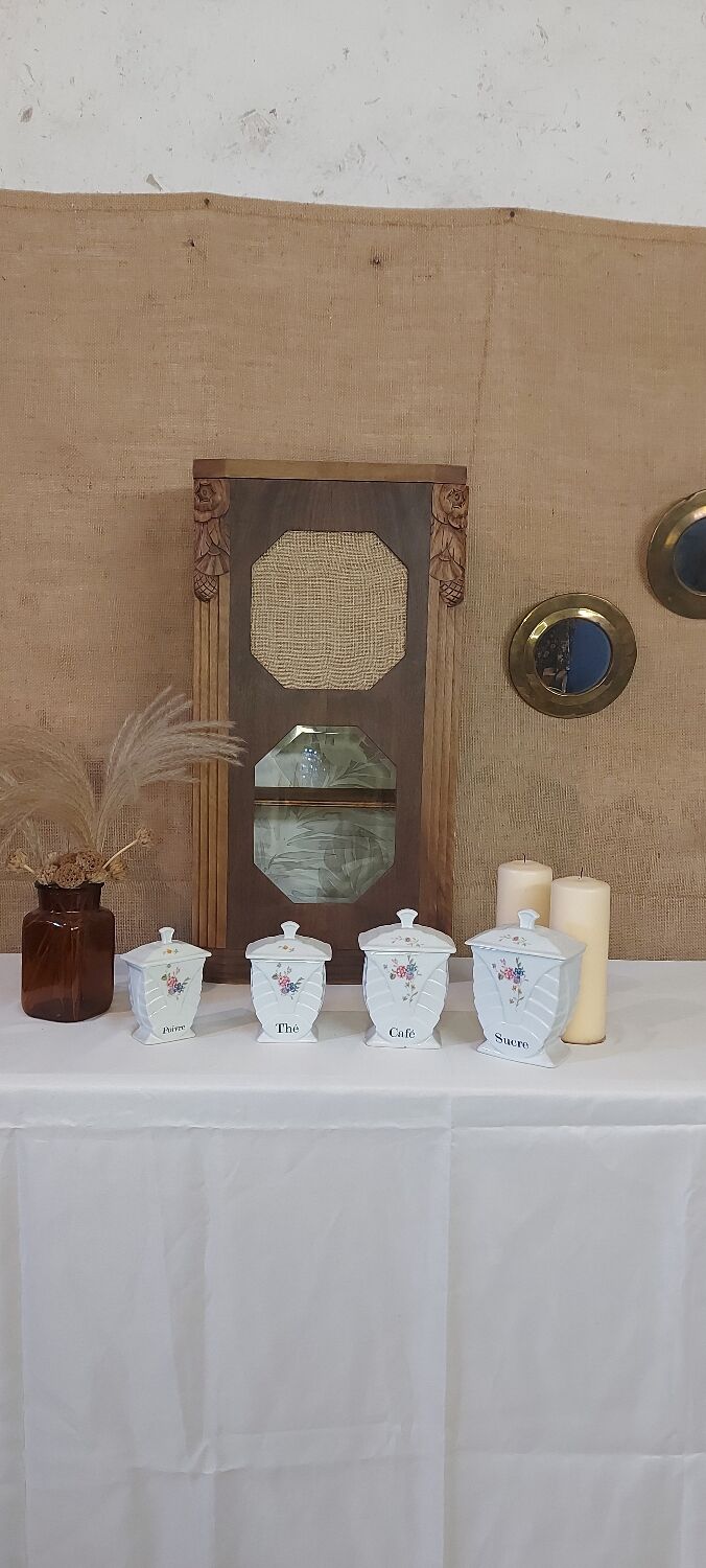 Art Deco kitchen storage cabinet