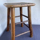 Chestnut and bamboo stool
