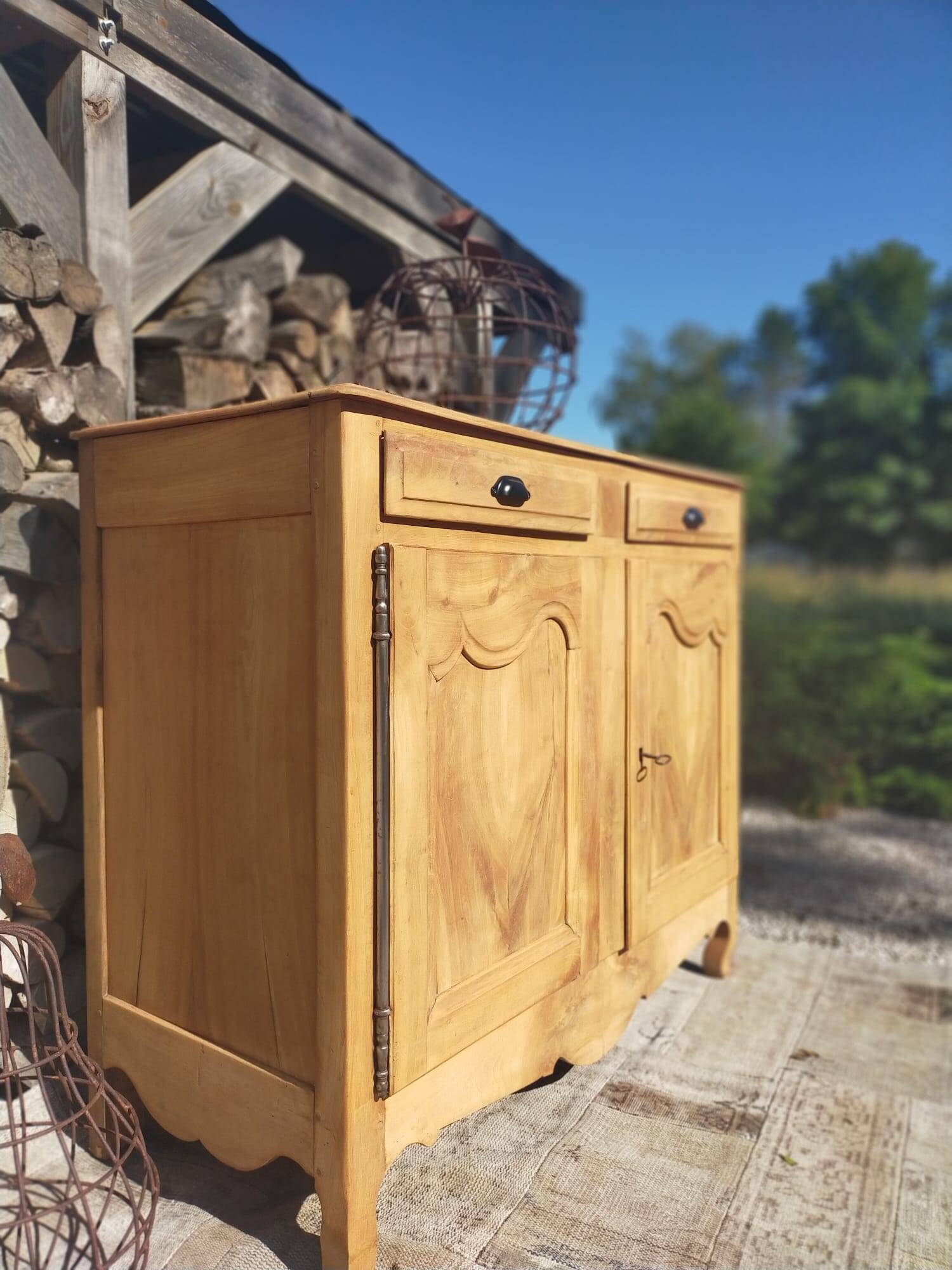 Renovated solid wood sideboard