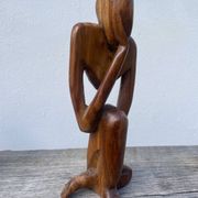 Wooden statuette sculpture, free form