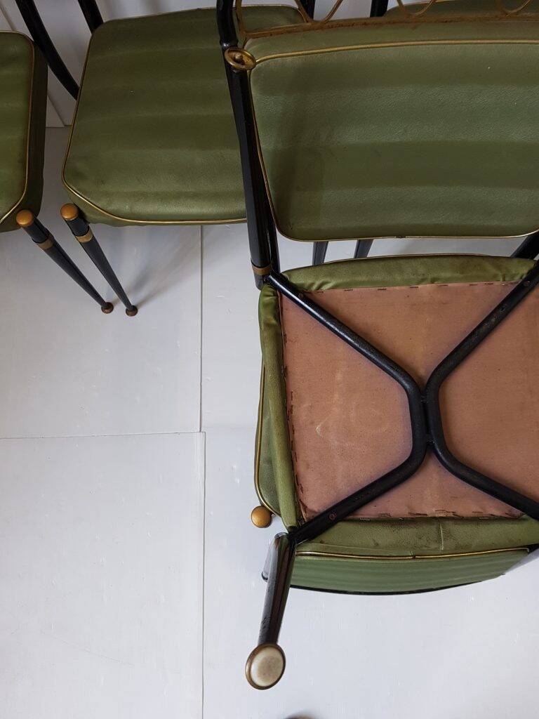 Suite de 6 chaises vintage 1950