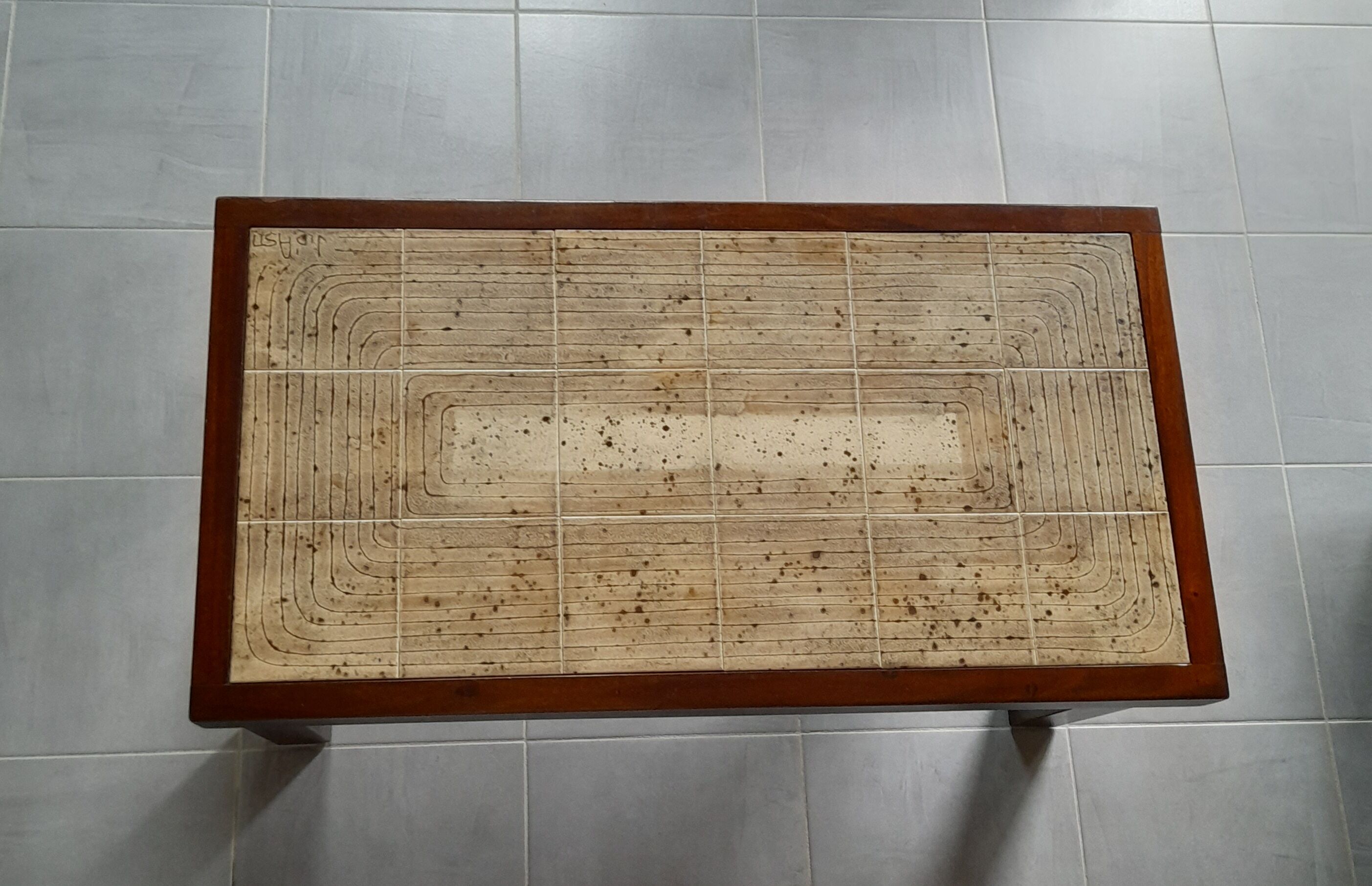 Ceramic coffee table, Jean D Asti 1960