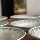6 assiettes creuses en terre de fer