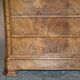 Antique walnut commode from 1860 with a marble top and original key.