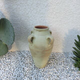 Terracotta potiche with 60s handles