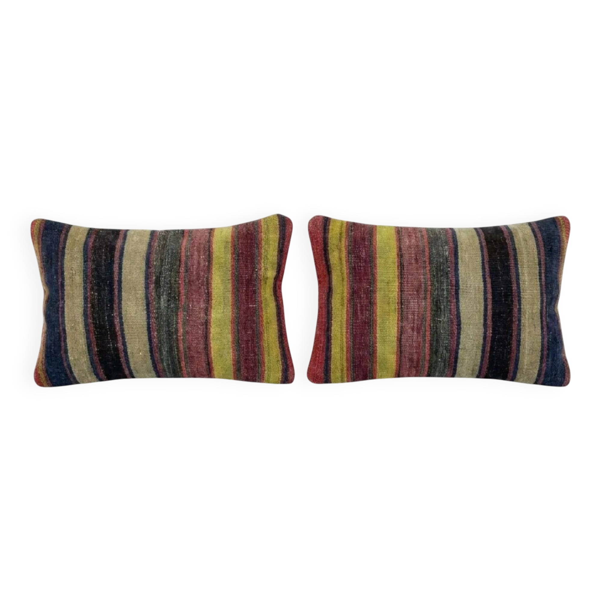 Set of 2 vintage kilim cushion covers 41x61 cm