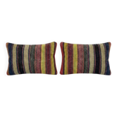 Set of 2 vintage kilim cushion covers 41x61 cm