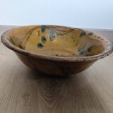 VALLAURIS Flat soup bowl antique Glazed terracotta 30.5 cm