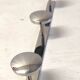 Chrome metal wall coat rack - mid 20th century