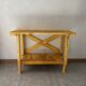 Wooden console, yellow patina