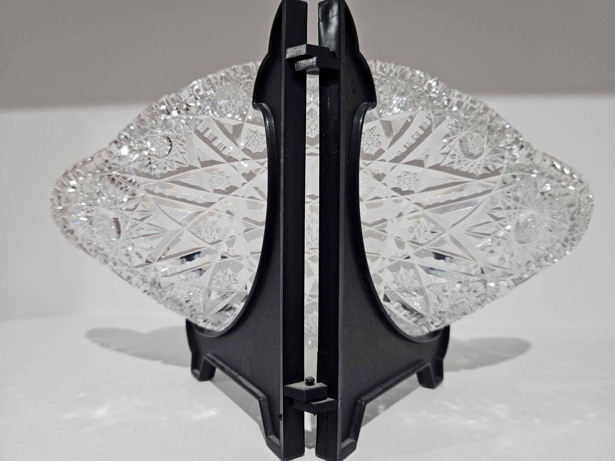 Starry Pattern Crystal Bowl, American, American Brilliant Cut Glass, 1920s.