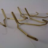 Mid-Century Brass Coat Hooks, 1950s, Set of 2