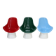 3 painted fiberglass “space age” armchairs. France, circa 1970