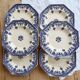 6 assiettes creuses terre de fer Longchamp Rouen XIXe siècle