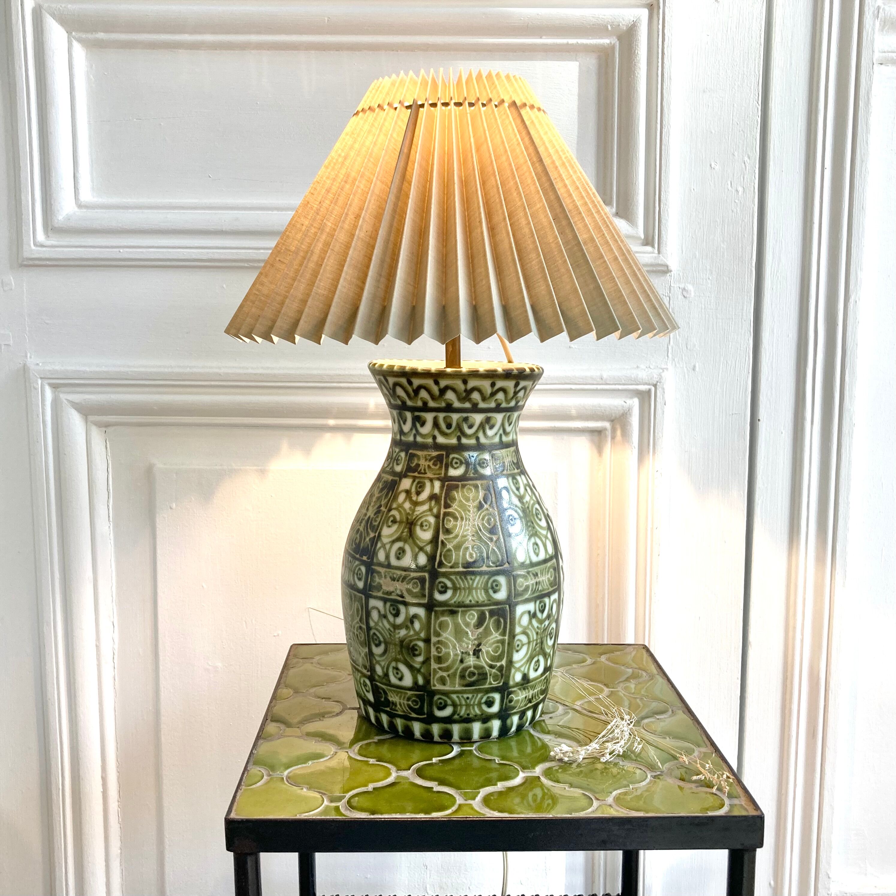 Ceramic lamp signed André Horellou 1960 Keraluc