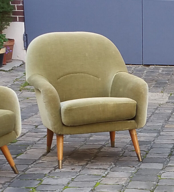 Danish chair club organic years soft 50 green glossy