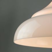 Mid-century Italian Aluminum and Glass Pendant Lamp