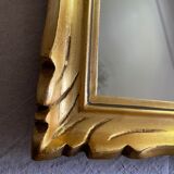 Vintage rectangular mirror in gilded wood h49 xl35