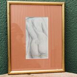Pencil drawing, female nude