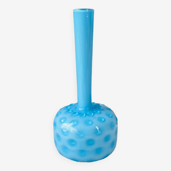 Blue opaline soliflore vase
